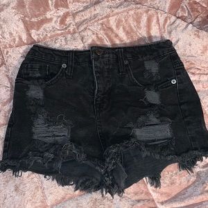 Black High Waisted Shorts